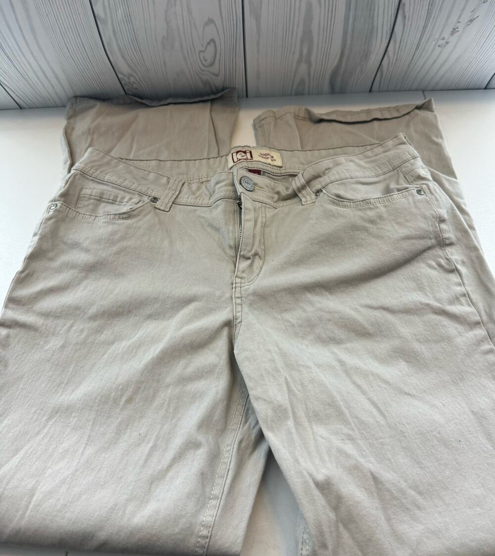 Vintage LEI Women's Jeans Y2K Hipster Flare Sophia Low Rise Beige Pants Size 15